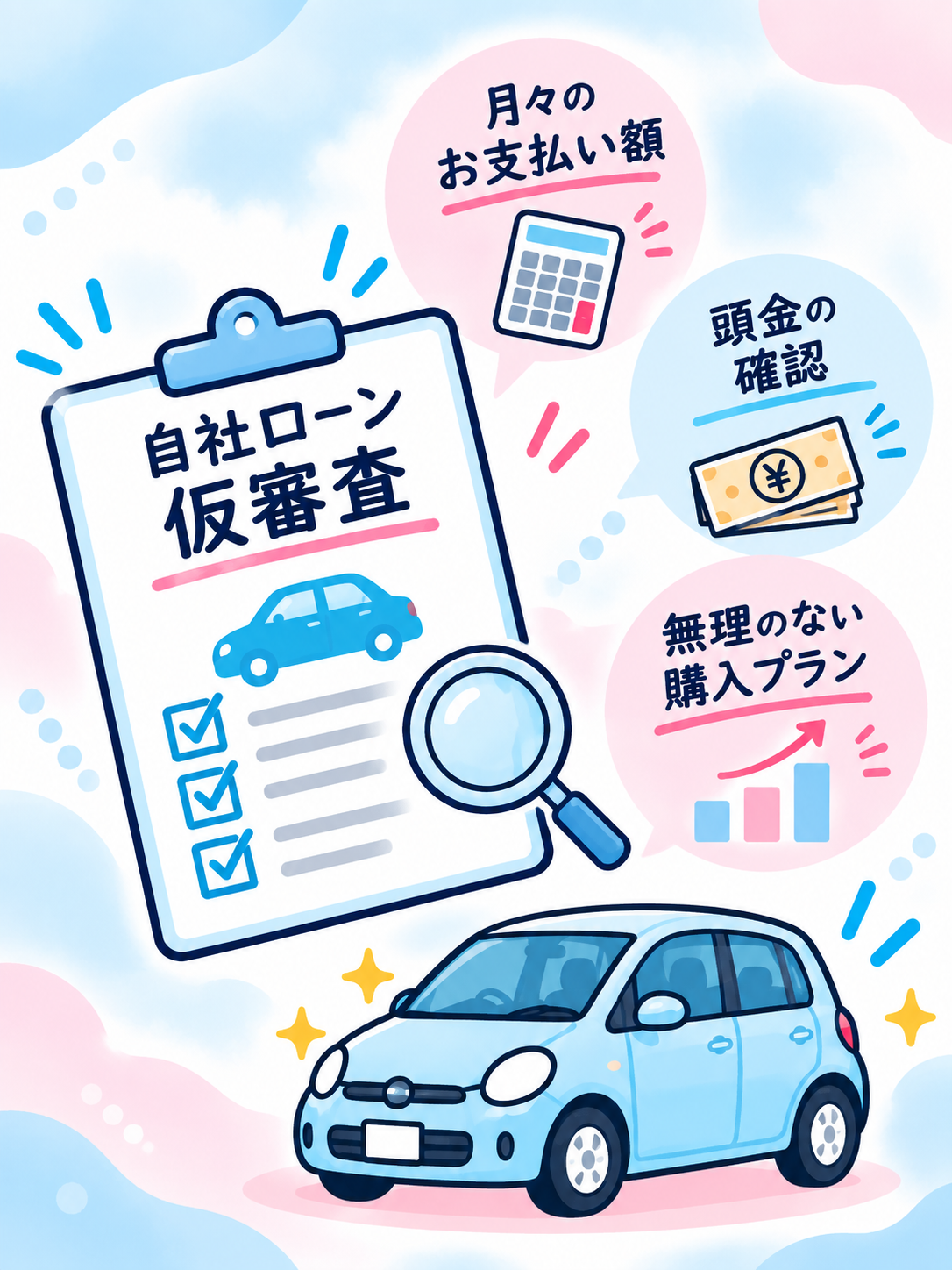 自社ローンの仮審査・お支払いの確認